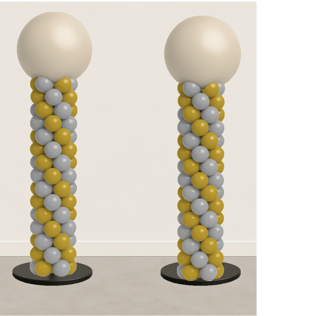 Balloon Column - Spiral Design - Matching Set