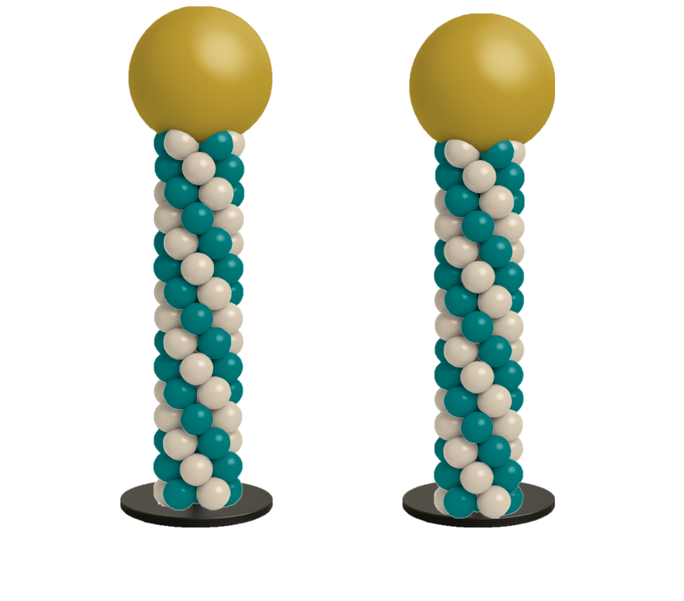 Balloon Column - Spiral Design - Matching Set