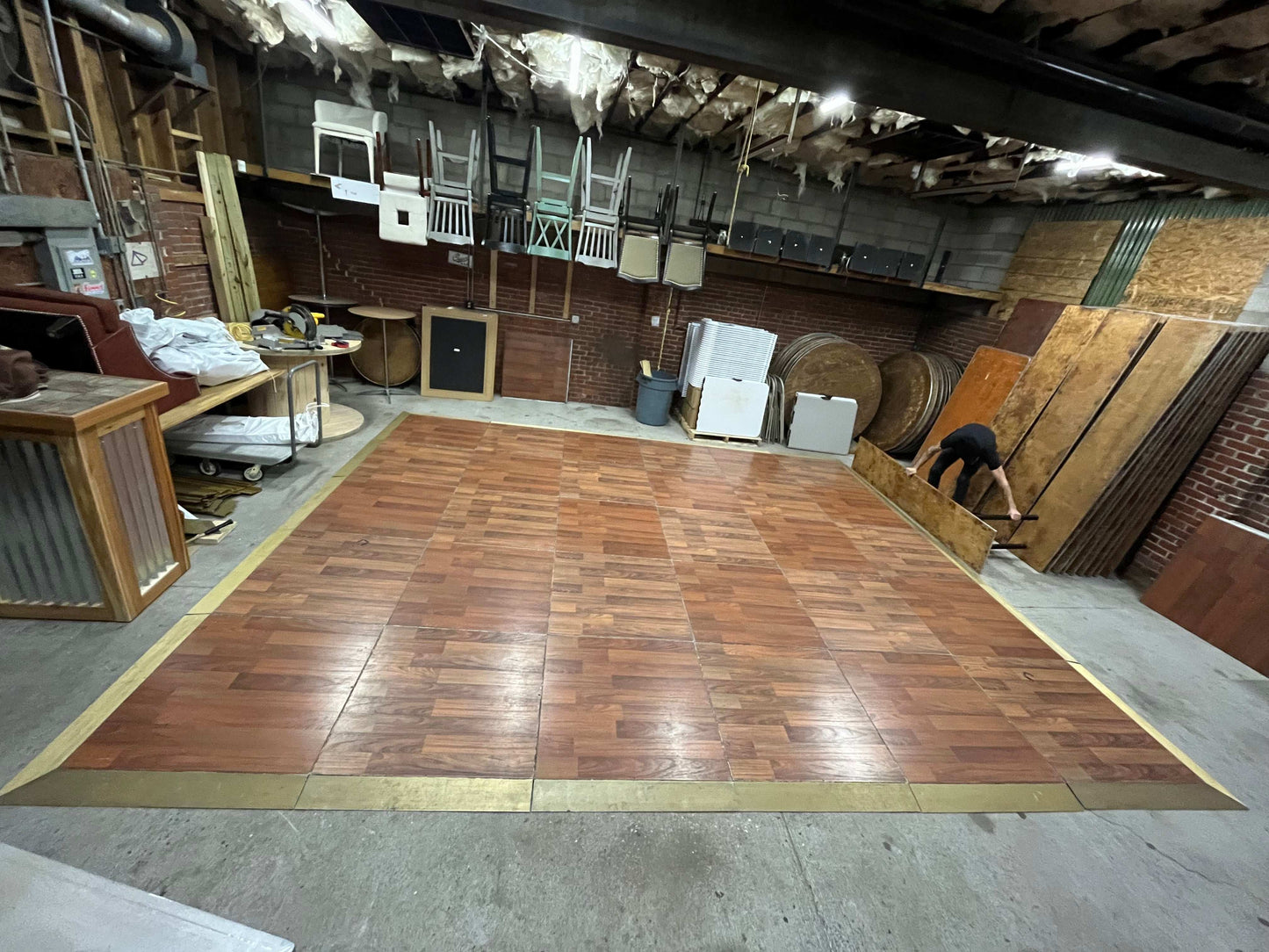 Chestnut Wood Panel Dance Floor