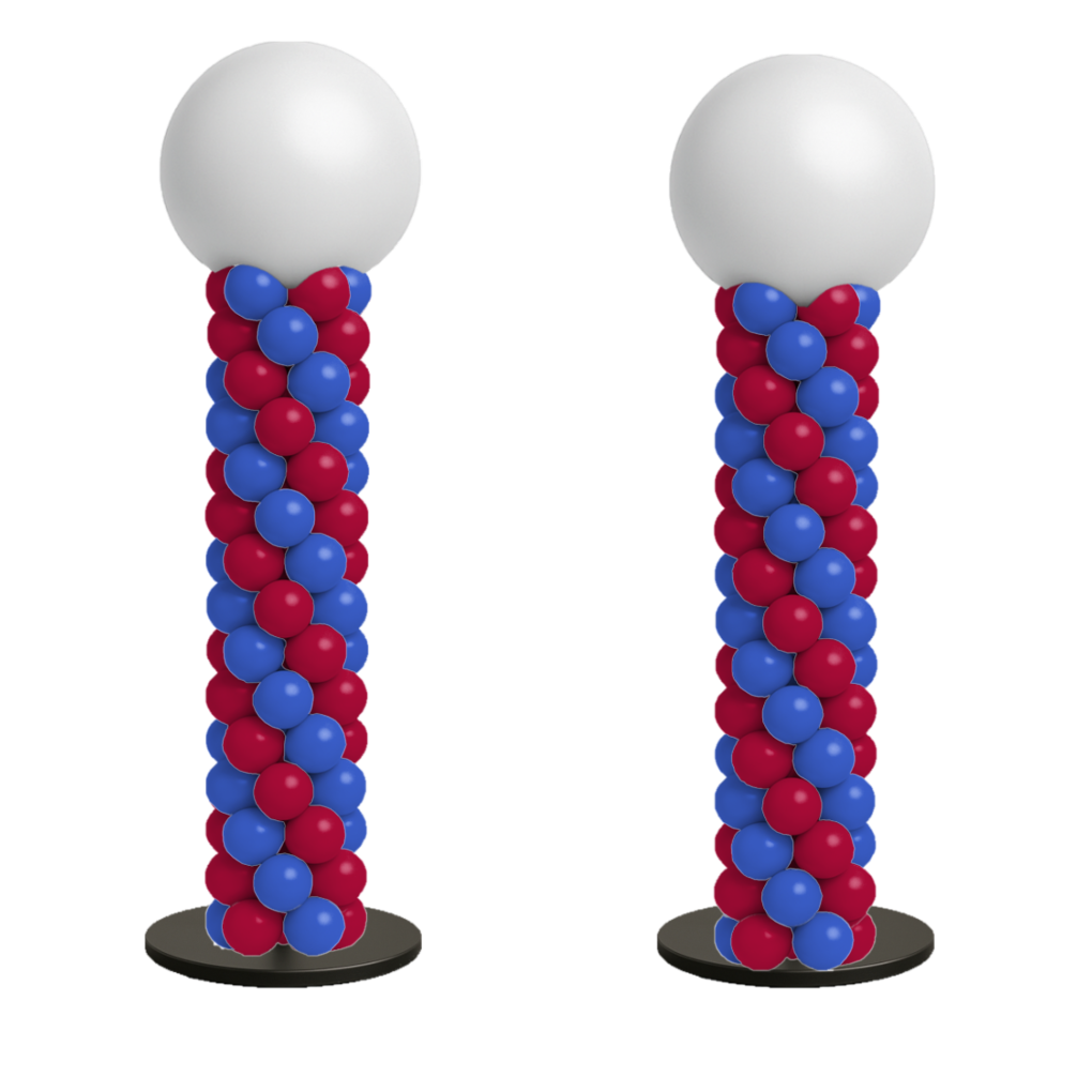 Balloon Column - Spiral Design - Matching Set