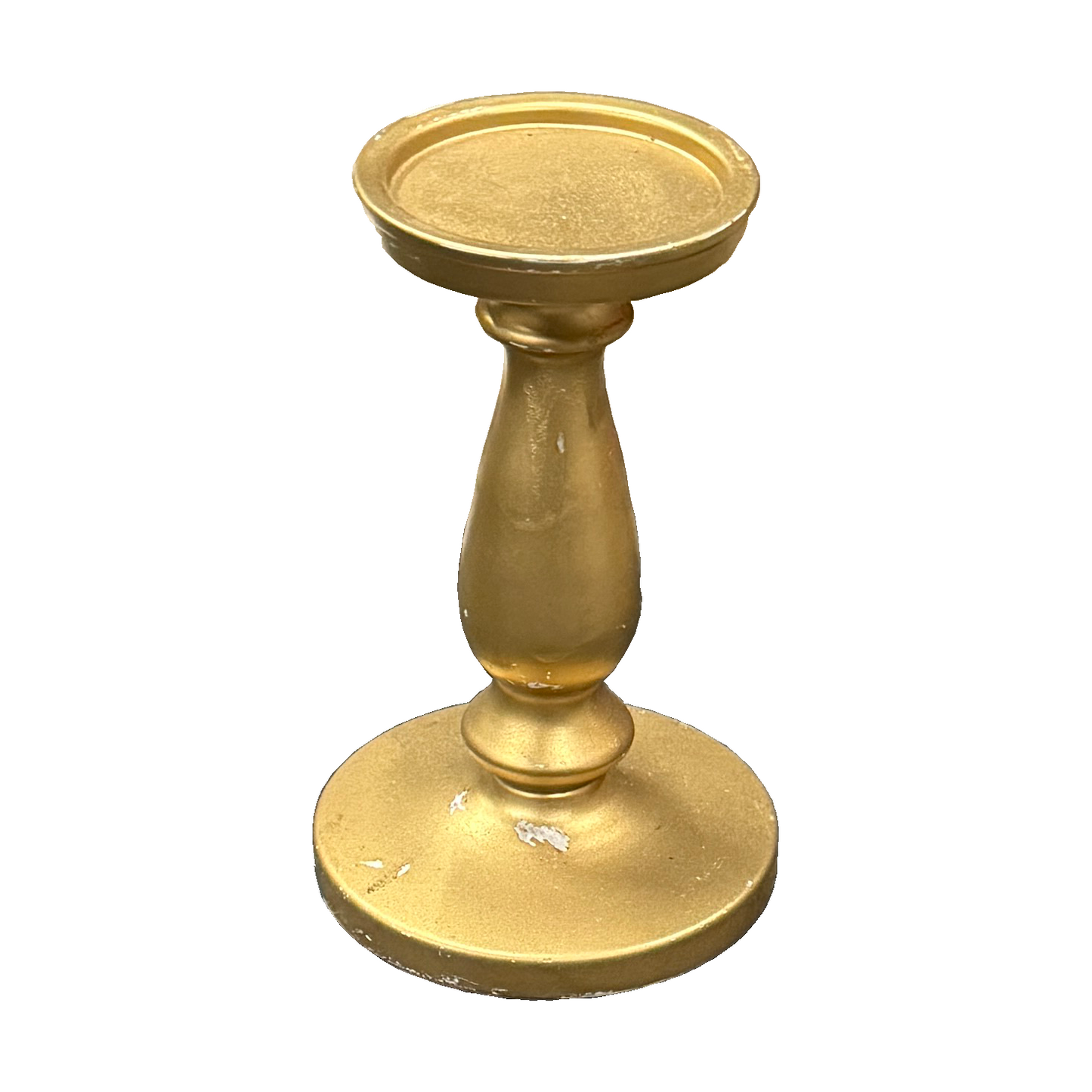 Gold Pillar Candle Holder