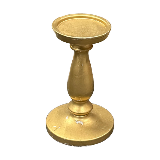 Gold Pillar Candle Holder