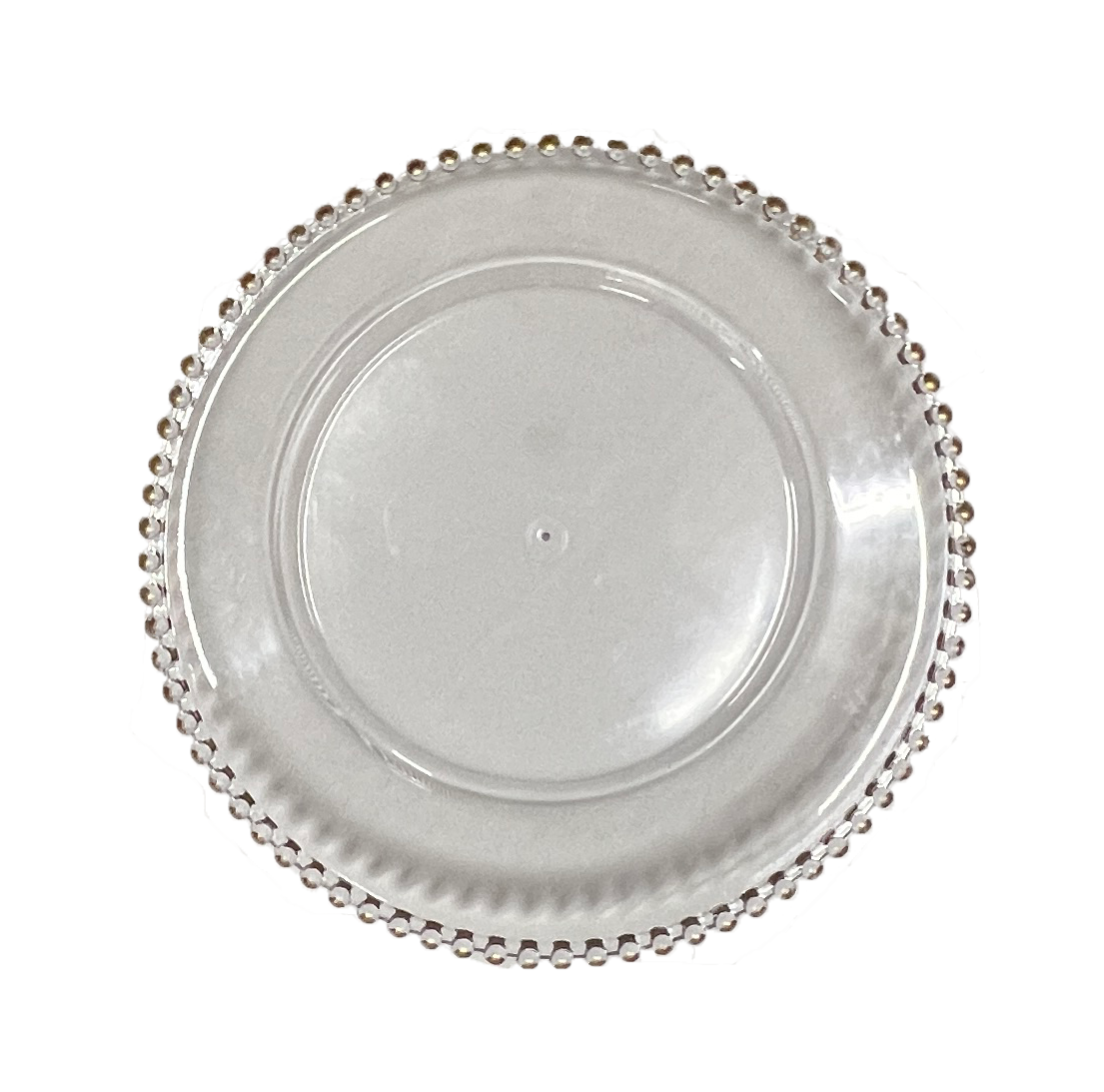 Clear Acrylic Beaded Charger