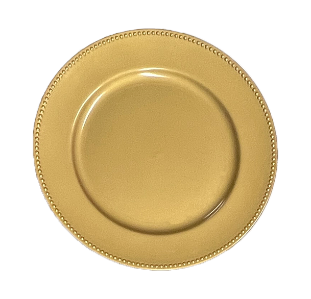 Gold Beaded Charger