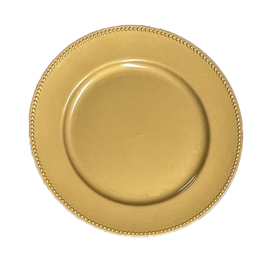 Gold Beaded Charger