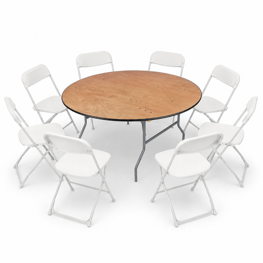 Round Table & 8 Chairs