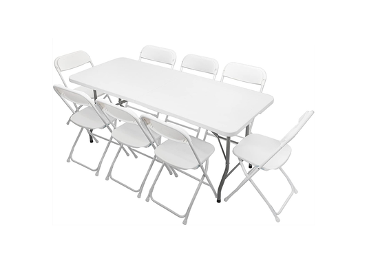 6ft Table & 8 Chairs