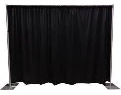 Pipe and Drape Backdrop (Black/Wavy)